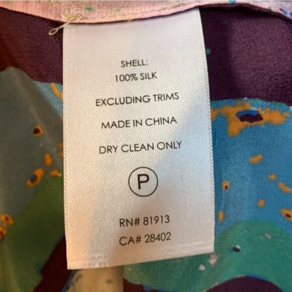 Tracy Reese Silk Watercolor Draped Sheath Dress Stripes Size 10 - Picture 8 of 9